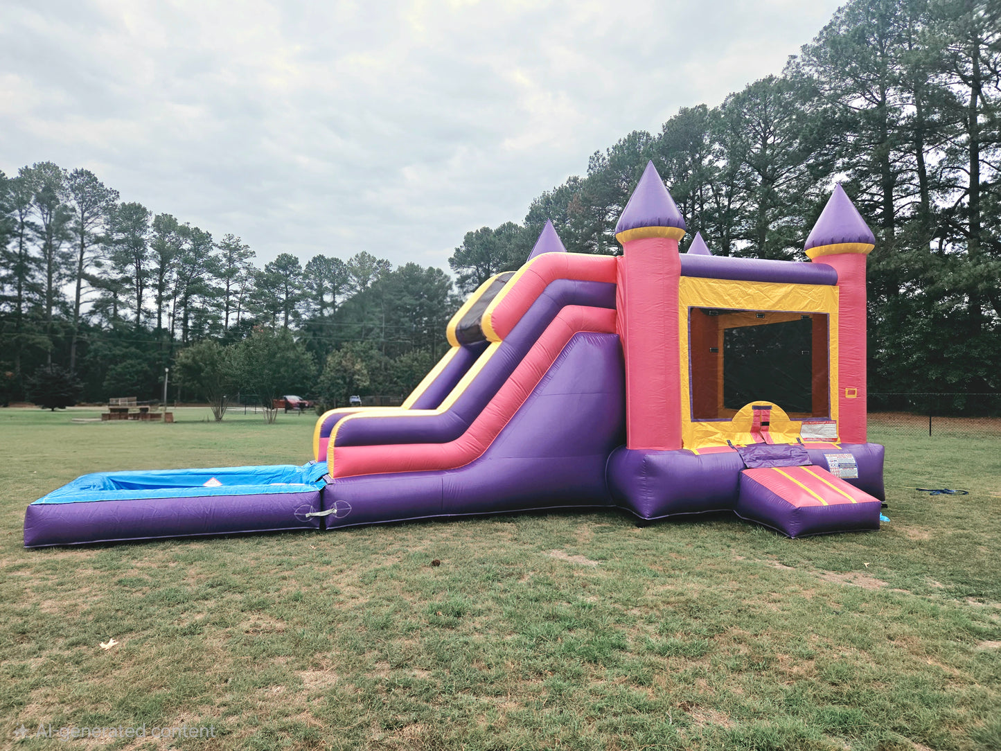 Pink Cloud Combo Slide with Pool