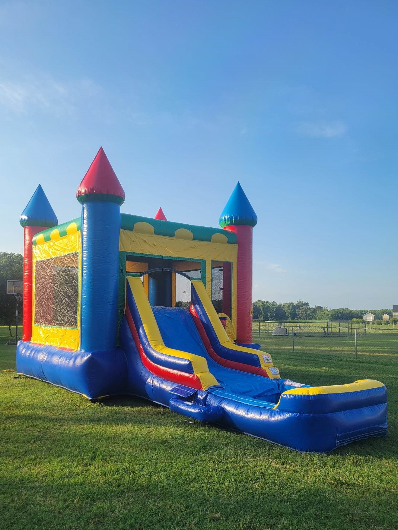 Colorful Unisex Combo with Slide and Pool