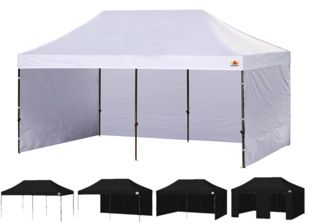 10'x20' Commercial Pop-Up Canopy Tent w/ side walls
