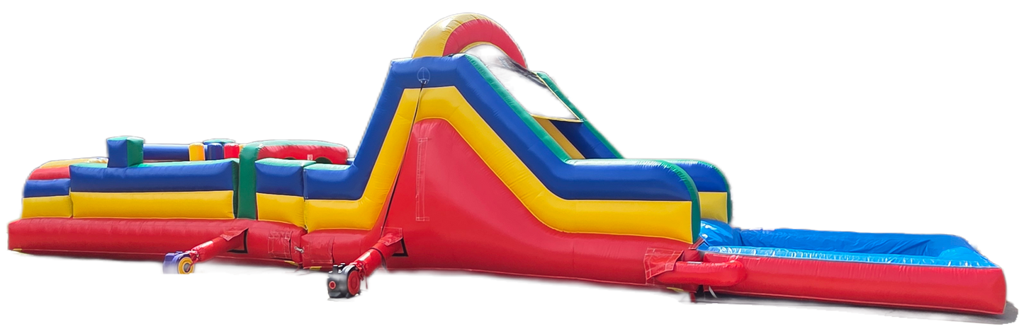 38 ft. Obstacle Course with pool