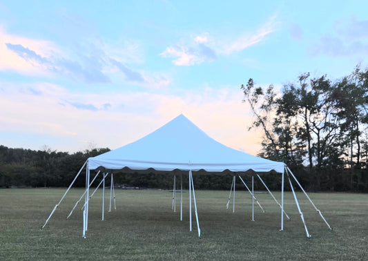 20' x 20' Premium Canopy Pole Party Tent - White