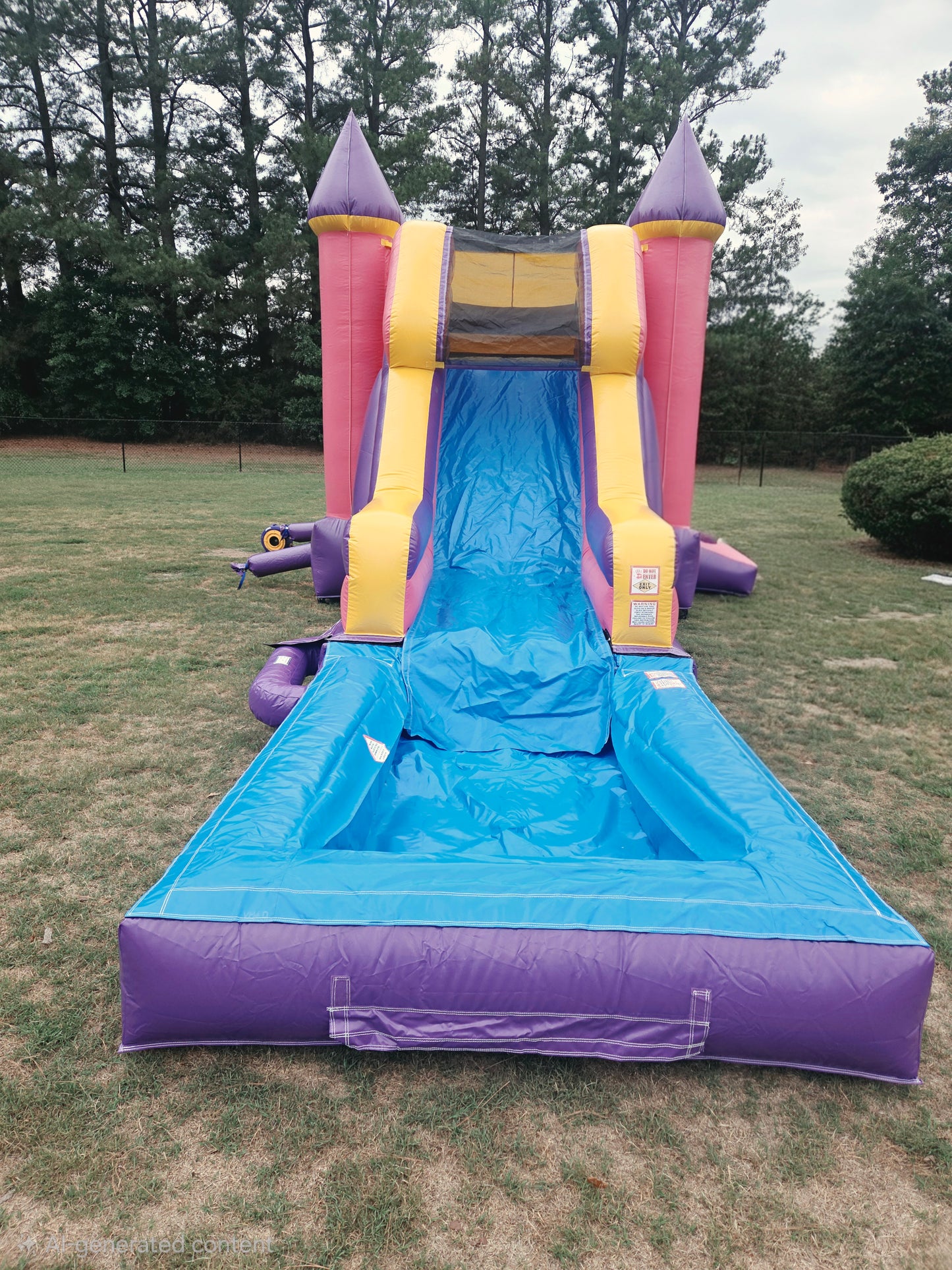 Pink Cloud Combo Slide with Pool