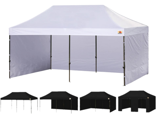 10'x20' Commercial Pop-Up Canopy Tent w/ side walls